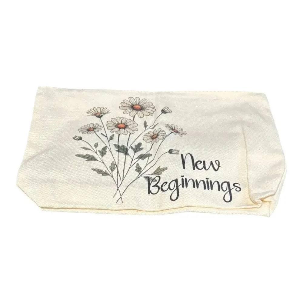 New Beginnings Cosmetic Pouch Pencil Case NWOT